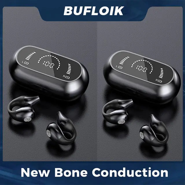 Bone Conduction Earphone Bluetooth 5.2 Ear Clip