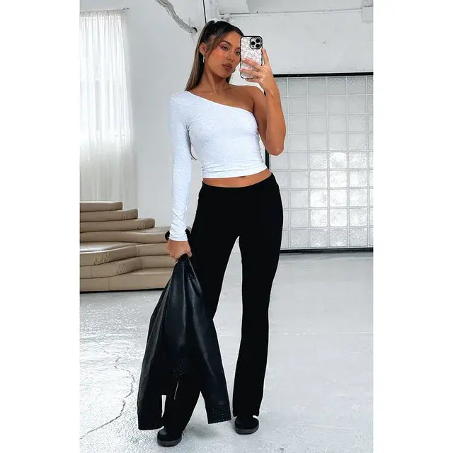 Solid Flare Pants