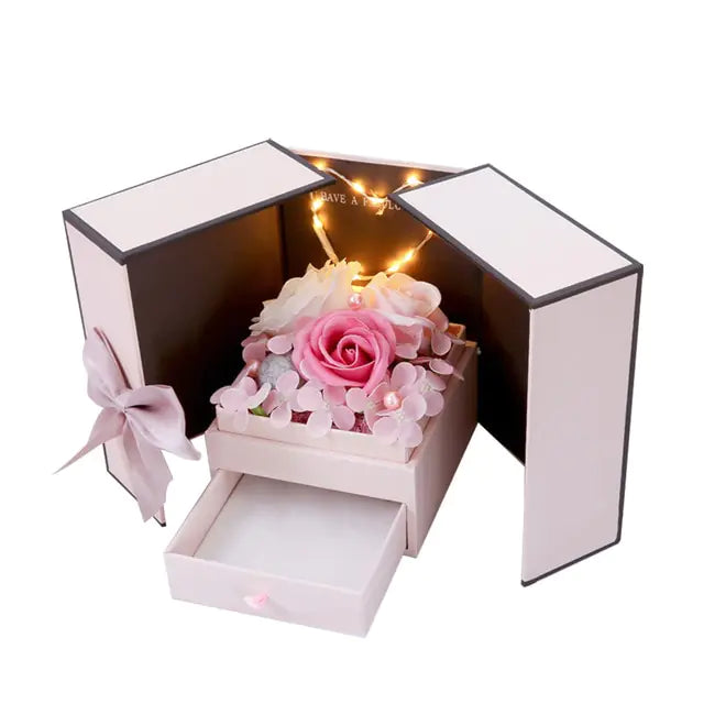 Artificial Flower Jewelry Box