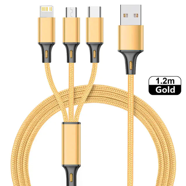 3 in 1 Type C USB Cable