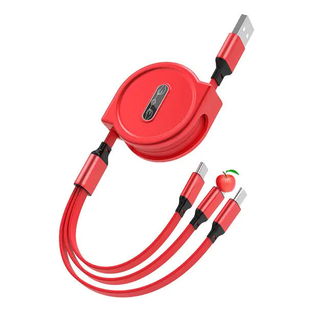 3 In 1 USB Extendable Data Cable