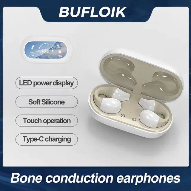 Bone Conduction Earphone Bluetooth 5.2 Ear Clip