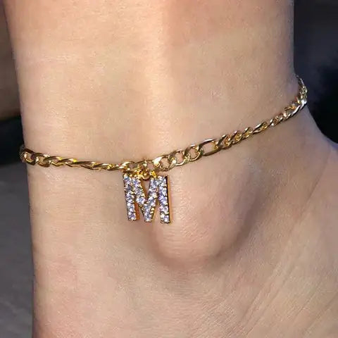 Initial Anklet Jewelry Accessory