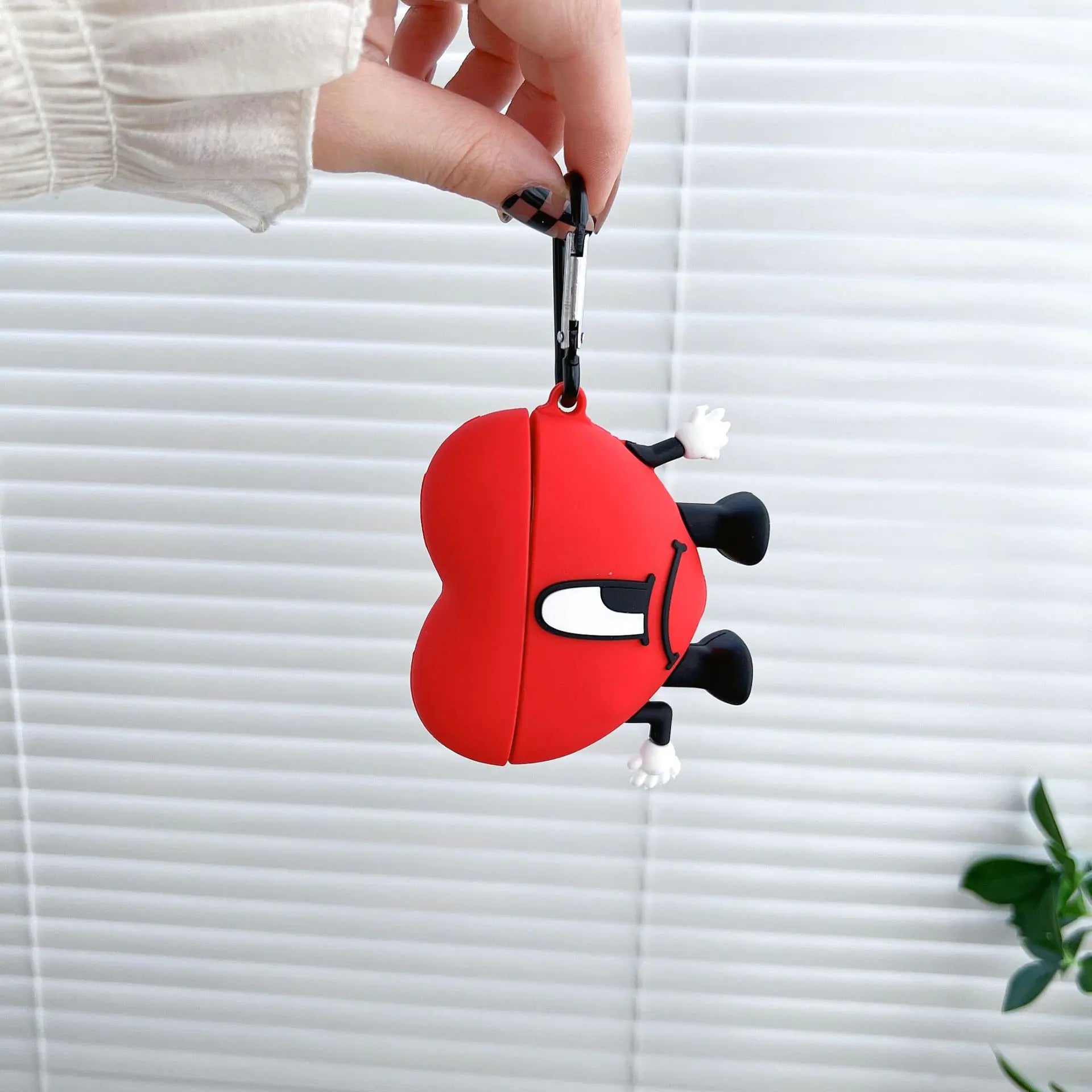 3D Red Bad Bunny Heart Earphone Case